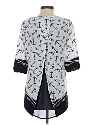 Pink Owl 3/4 Sleeve Blouse (view 2)