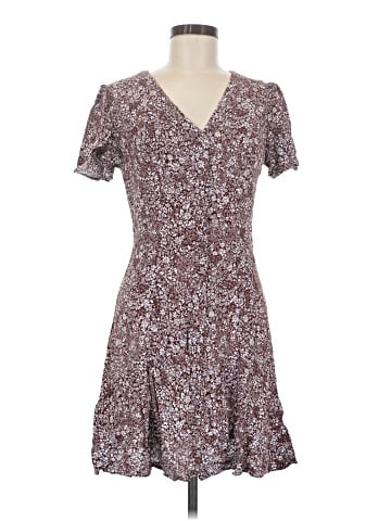 Madewell Button-Front Mini Dress in Floral (view 1)