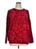 Athleta Floral Red Pullover Sweater Size XL - photo 1