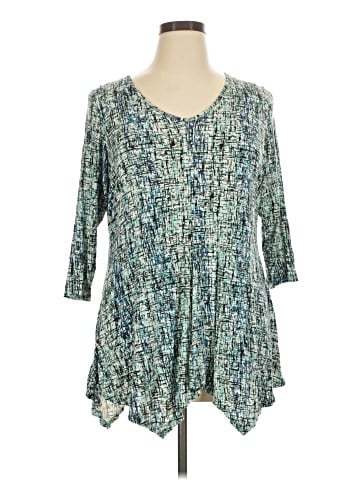 Rose + Olive 3/4 Sleeve Blouse (view 1)