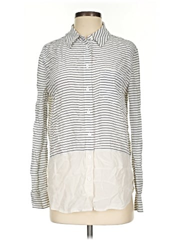 Equipment Long Sleeve Silk Top (view 1)