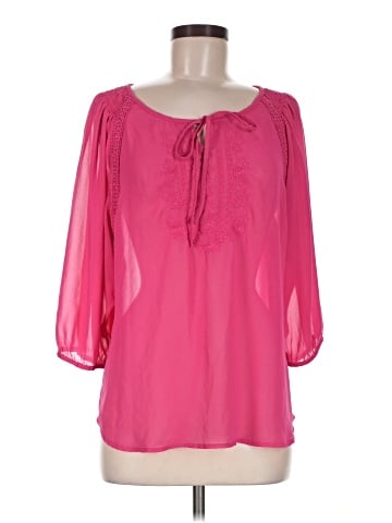 LC Lauren Conrad 3/4 Sleeve Blouse (view 1)