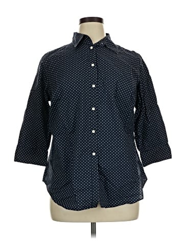 Lauren by Ralph Lauren 3/4 Sleeve Button-Down Shirt (view 1)