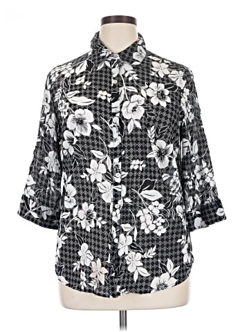 Charter Club 3/4 Sleeve Button-Down Shirt (view 1)