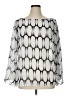 Millenium 100% Polyester Silver 3/4 Sleeve Blouse Size 16 - photo 1