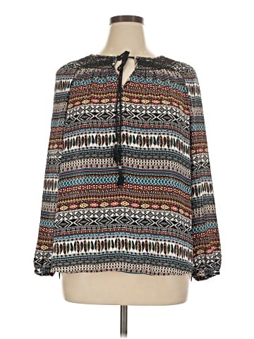 Ruff Hewn Long Sleeve Blouse (view 1)