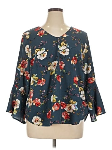 Kiyonna 3/4 Sleeve Blouse (view 1)