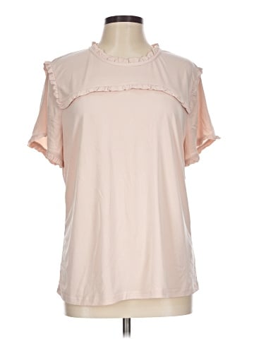 Karl Lagerfeld Paris Short Sleeve Blouse (view 1)