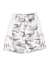 Adidas 100% Polyester Graphic Silver Athletic Shorts Size 8 - photo 1