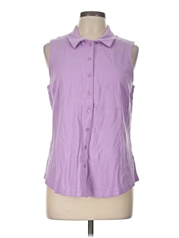 Isaac Mizrahi LIVE! Sleeveless Button-Down Shirt (view 1)