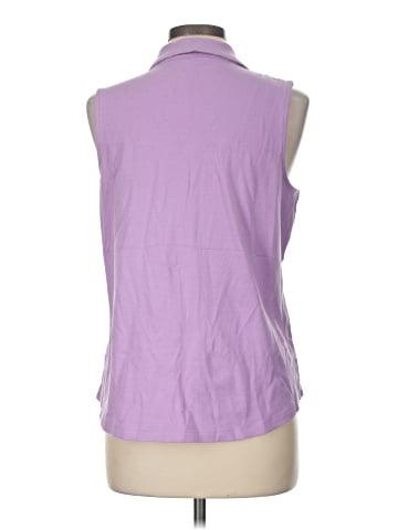 Isaac Mizrahi LIVE! Sleeveless Button-Down Shirt (view 2)