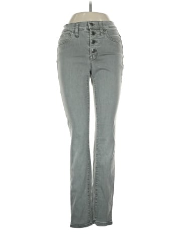 Madewell 9" Mid-Rise Skinny Jeans: Garment-Dyed Button-Front Edition (view 1)