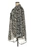 DKNYC 100% Polyester Animal Print Silver Long Sleeve Button-Down Shirt Size 3X - photo 5