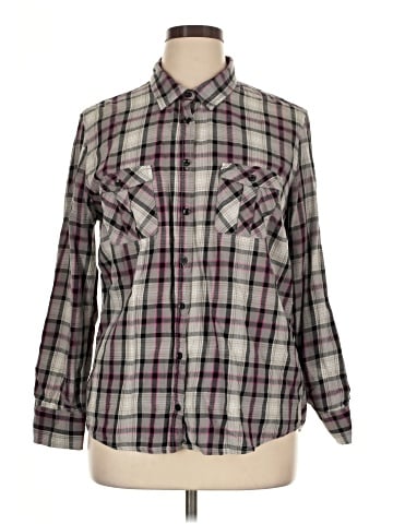 Faded Glory Long Sleeve Button-Down Shirt (view 1)