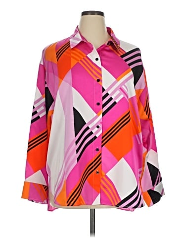 Karl Lagerfeld Paris Long Sleeve Blouse (view 1)