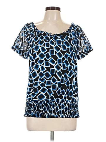 INC International Concepts Short Sleeve Blouse (view 1)