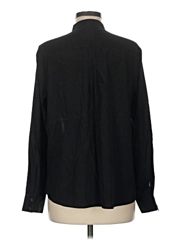 DKNY Long Sleeve Silk Top (view 2)