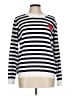 Bobeau Stripes White Pullover Sweater Size L - photo 1