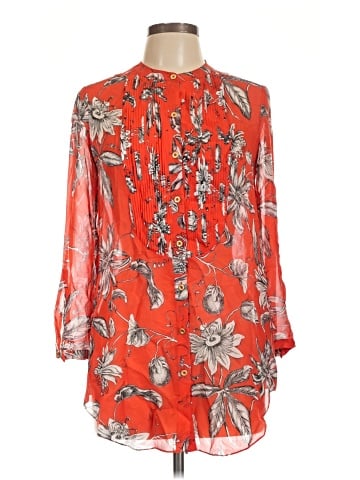 Leifsdottir Long Sleeve Silk Top (view 1)