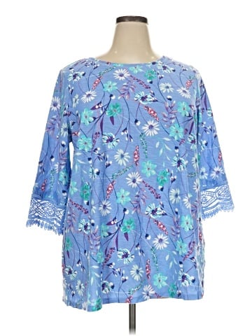 Woman Within 3/4 Sleeve Blouse (view 1)