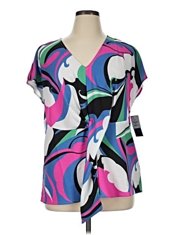 Tahari by ASL Short Sleeve Blouse (view 1)