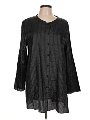 Eileen Fisher Long Sleeve Silk Top (view 1)