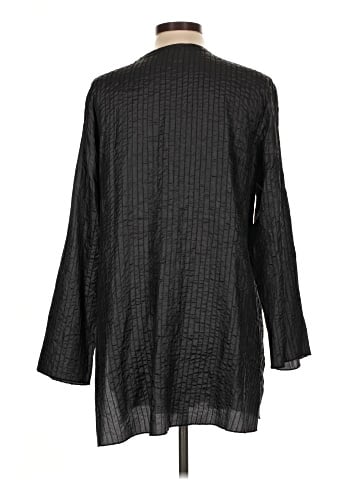 Eileen Fisher Long Sleeve Silk Top (view 2)