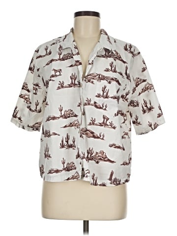 MNG Short Sleeve Button-Down Shirt (view 1)