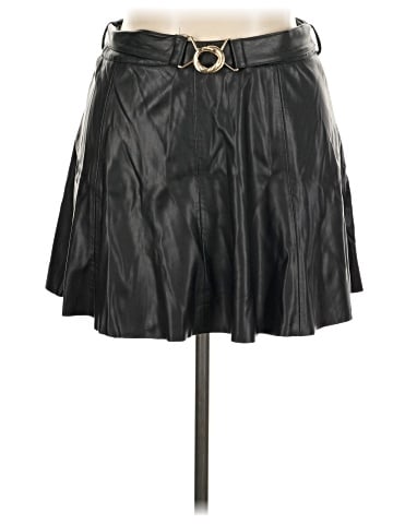 Zara Faux Leather Skirt (view 1)