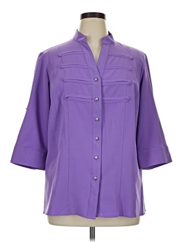 Kathie Lee 3/4 Sleeve Blouse (view 1)