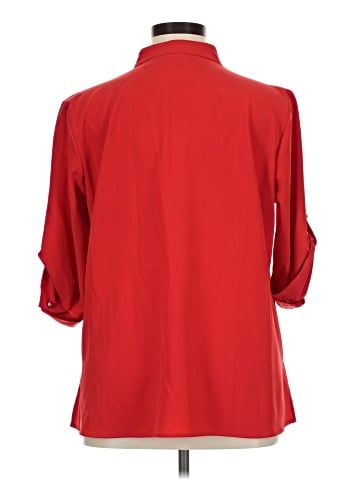Kathie Lee 3/4 Sleeve Button-Down Shirt (view 2)