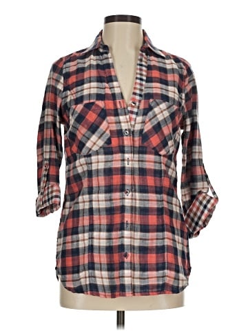 Skies Are Blue 3/4 Sleeve Button-Down Shirt (view 1)