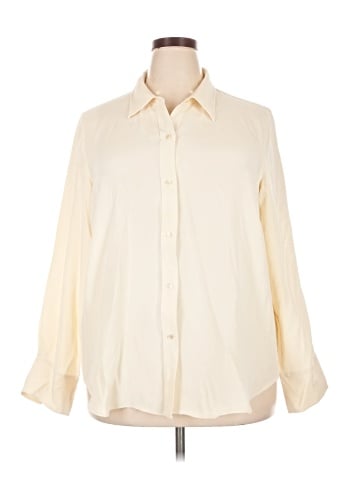 Lauren by Ralph Lauren Long Sleeve Silk Top (view 1)