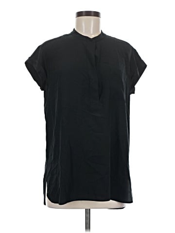Vince. Short Sleeve Silk Top (view 1)