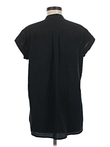 Vince. Short Sleeve Silk Top (view 2)