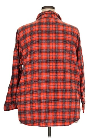 Woman Within Long Sleeve Button-Down Shirt (view 2)