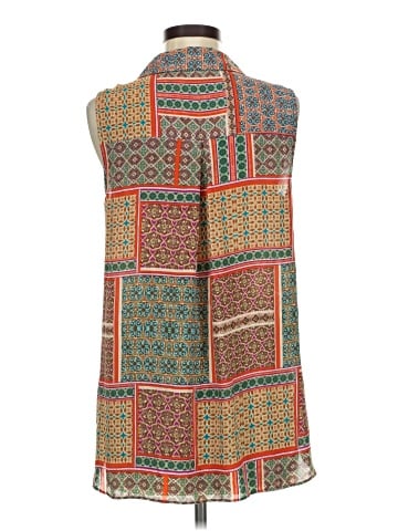 Rose + Olive Sleeveless Blouse (view 2)