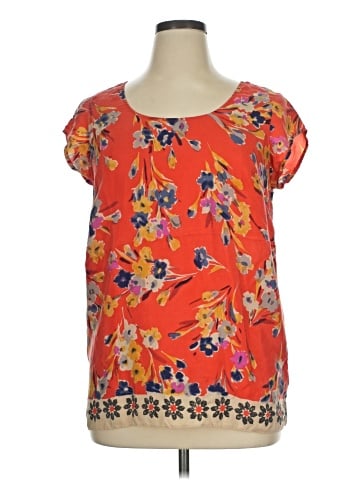 Edme & Esyllte Short Sleeve Silk Top (view 1)