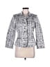 Max Mara 100% Polyester Print Silver Jacket Size 8 - photo 1