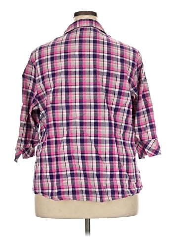 Riders by Lee 3/4 Sleeve Button-Down Shirt (view 2)