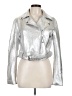 Zara 100% Polyester Metallic Silver Jacket Size L - photo 1