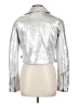 Zara 100% Polyester Metallic Silver Jacket Size L - photo 2