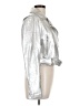 Zara 100% Polyester Metallic Silver Jacket Size L - photo 4