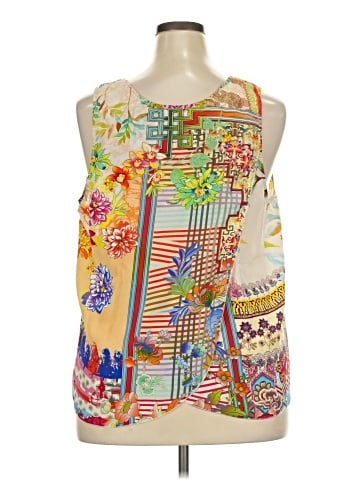 Johnny Was Sleeveless Silk Top (view 2)