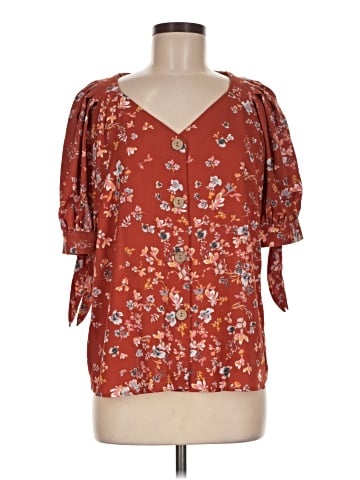 LC Lauren Conrad Short Sleeve Blouse (view 1)
