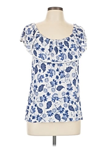 INC International Concepts Short Sleeve Blouse (view 1)