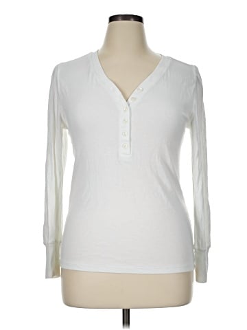 Ann Taylor LOFT Long Sleeve Henley (view 1)