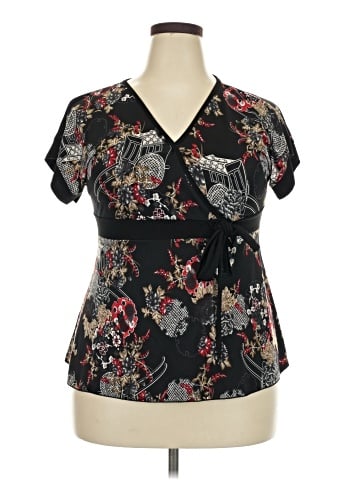Pink Eli Short Sleeve Blouse (view 1)