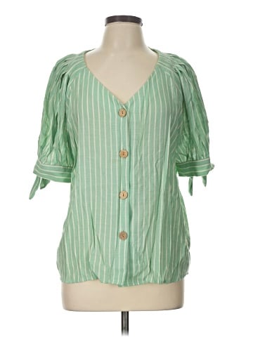 LC Lauren Conrad 3/4 Sleeve Blouse (view 1)