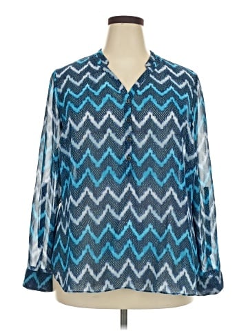 a.n.a. A New Approach Long Sleeve Blouse (view 1)